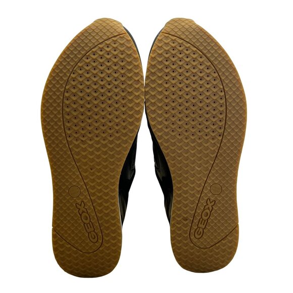 Geox Women’s Black Leather & Suede With Zip Closure Wedge Sneakers Sz US 9 -EU40 - Picture 8 of 9